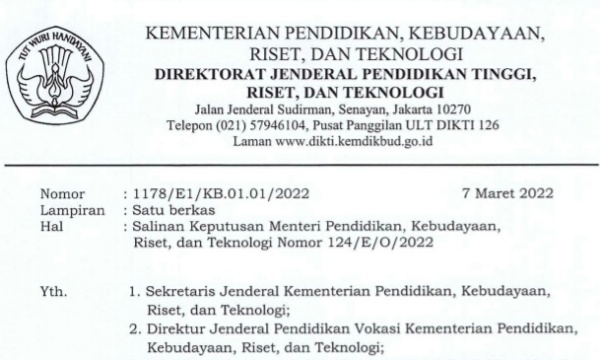 Surat Kemendikbud RI