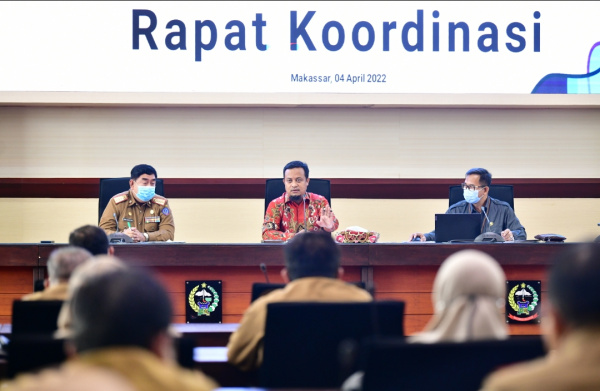 Gubernur Sulsel Andi Sudirman Sulaiman, Sekprov Sulsel Abdul Hayat dan Kanwil BPS Wilayah Sulsel, Suntono