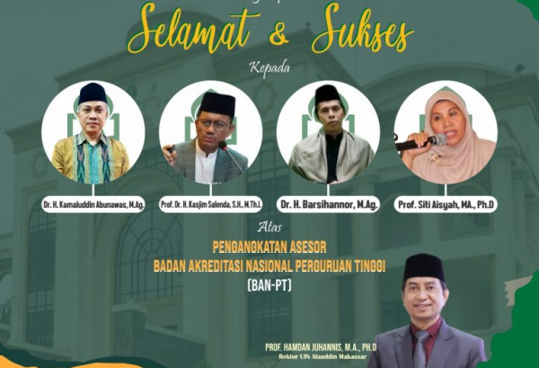 Empat Dosen UIN Alauddin Diangkat Jadi Asesor PTK