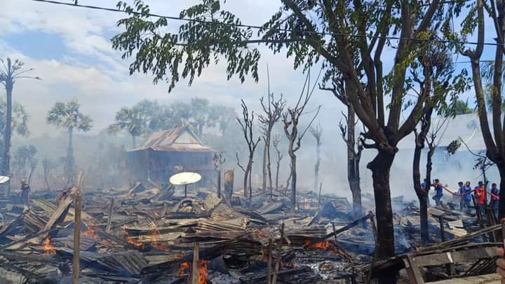 Rumah Terbakar di Jeneponto