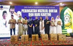 Wakil Wali Kota Makassar, Fatmawati Rusdi, saat bersama jajaran Nasdem Kota Makassar