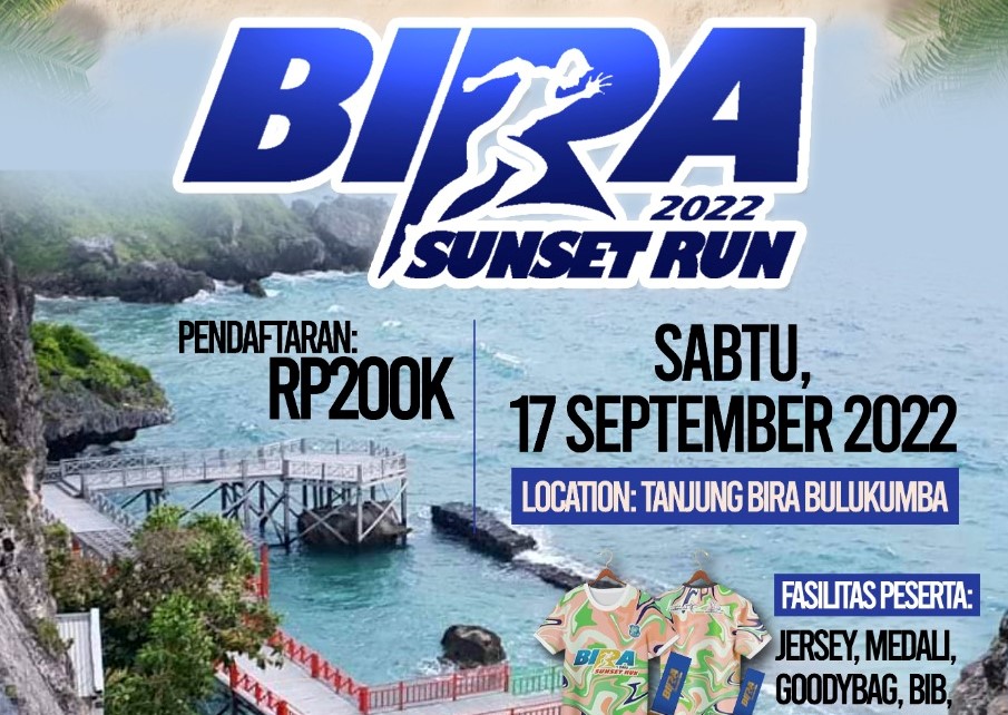 Event lari Bira Sunset Run akan kembali digelar.