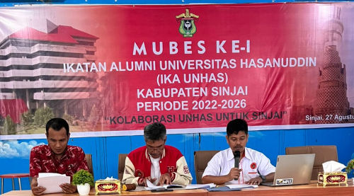 Kepala Dinas PUPR Kabupaten Sinjai, Andi Taufiq Saleh berhasil terpilih secara aklamasi pada Musyawarah pembentukan Ikatan Alumni Universitas Hasanuddin (IKA-Unhas) Daerah Kabupaten Sinjai.