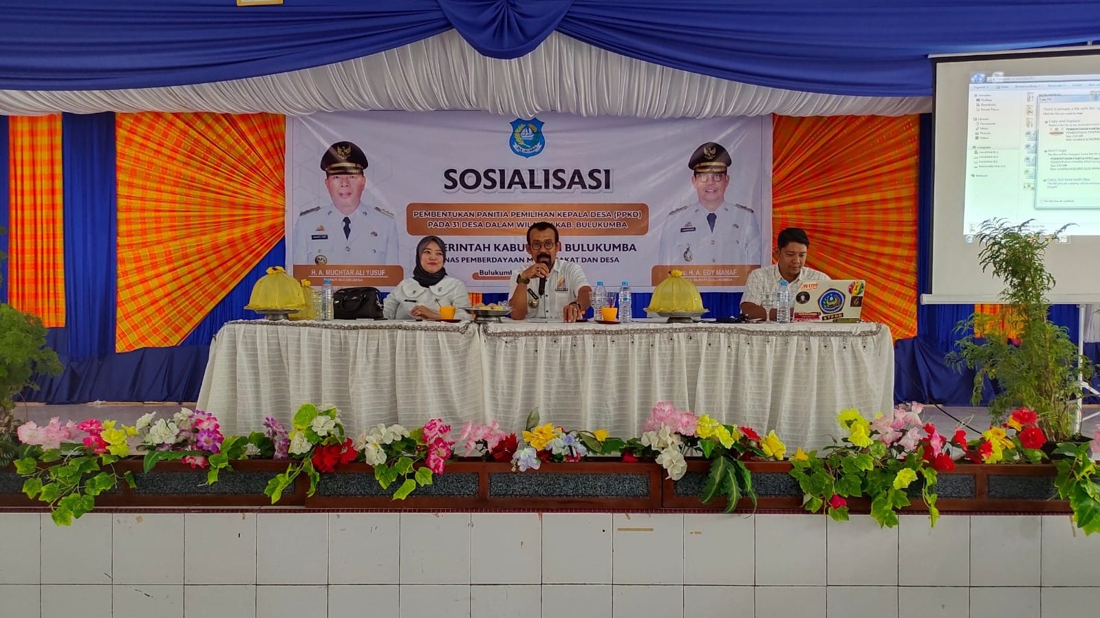 Menjelang pemilihan kepala desa (Pilkades) serentak pada 10 November tahun 2022 mendatang, Dinas Pemberdayaan Masayarakat dan Desa (DPMD) Kabupaten Bulukumba menggelar sosialisasi