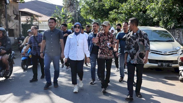 Wakil Wali Kota Makassar, Fatmawati Rusdi lakukan peninjauan lorong wisata (Longwis) dibeberapa titik di kota Makassar