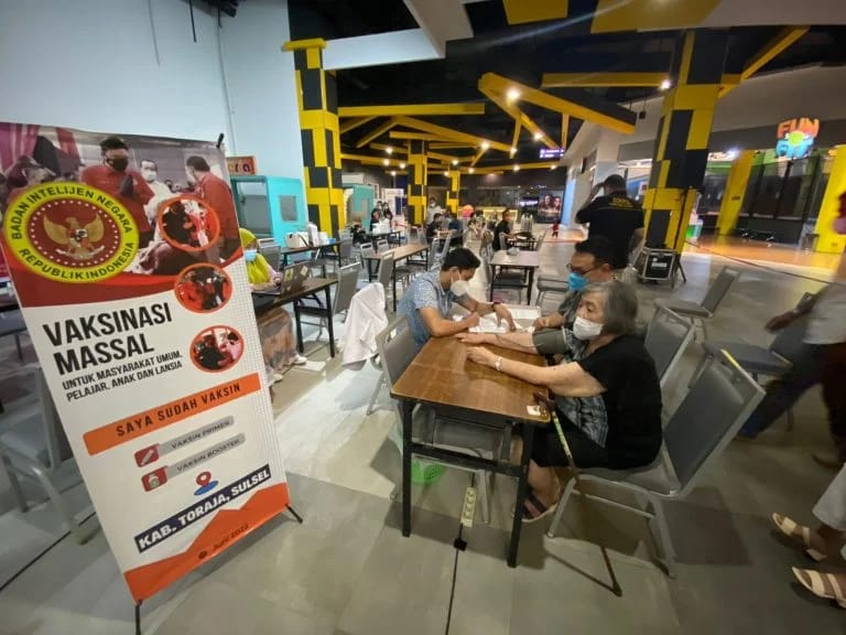Badan Intelijen Negara Daerah (BINDA) Sulsel kembali menggelar vaksinasi di Kota Makassar.