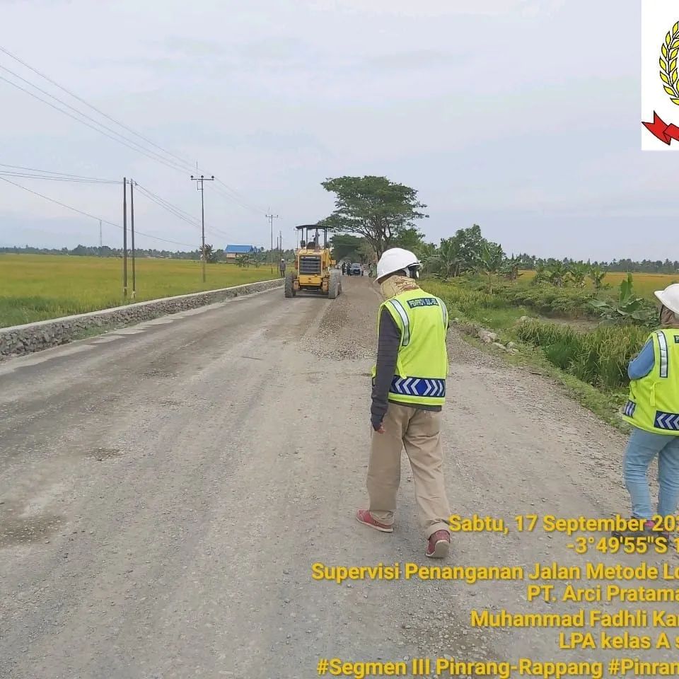 Penanganan long segment pada ruas Pinrang - Rappang - Pangkajene - Batas Soppeng.