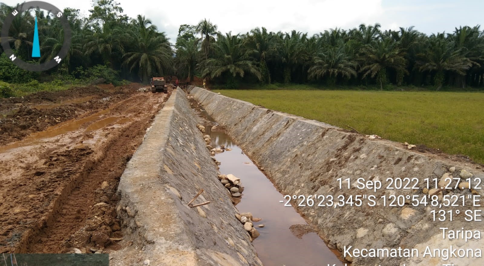 Pemerintah Provinsi Sulawesi Selatan melalui Dinas PUTR tengah melakukan progres rehabilitasi Daerah Irigasi Angkona.