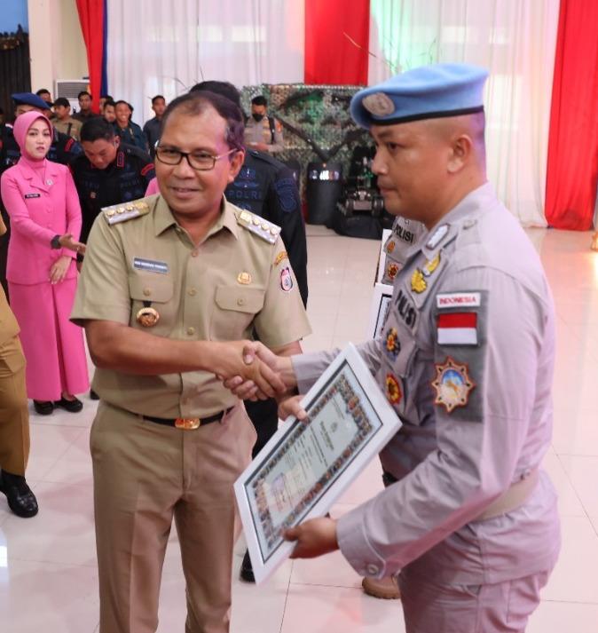 perayaan HUT KORPS Brimob Polri ke 77 tahun di Aula Mappaoddang Polda Sulsel