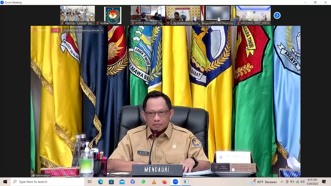 Gubernur Andi Sudirman Hadiri Rakor Pengendalian Inflasi Dipimpin Mendagri
