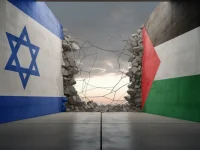 Bendera Palestina dan Israel