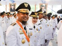 Presiden Republik Indonesia, Prabowo Subianto secara resmi melantik 481 Kepala Daerah se Indonesia di Istana Merdeka, Jakarta, Kamis 20 Februari 2025.