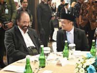 Ketua Umum Partai NasDem, Surya Paloh menyampaikan selamat atas amanah yang diemban kepada Andi Sudirman Sulaiman dan Fatmawati Rusdi sebagai Gubernur dan Wakil Gubernur Sulsel periode 2025-2030.