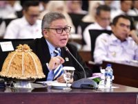 Anggota Komisi II DPR RI, H.M Taufan Pawe, di saat kunjungan kerja Komisi II DPR RI, di Kantor Gubernur Sulsel. (Foto: Netral.co.id/FR).