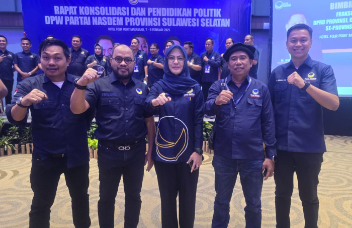 Ketua Nasdem Kota Makassar, Andi Racmatika Dewi usai mengikuti Bimtek.