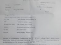 Surat Pengunduran diri Lurah Bonto Mania, Camat Bissappu, Kabupaten Bantaeng, Selasa, 18 Februari 2025.