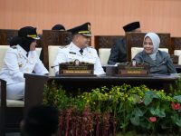 Wakil Gubernur Sulsel, Fatmawati Rusdi saat hadiri sertijab Wali Kota dan Wakil Kota Makassar.