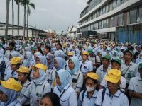 Ribuan eks karyawan Sritex.