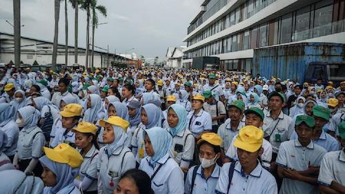 Ribuan eks karyawan Sritex.