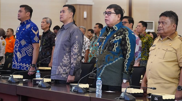 Pj Wali Kota Parepare, Abdul Hayat menghadiri Rapat koordinasi (rakor) bersama Forum Koordinasi Pimpinan Daerah (Forkopimda) se-Sulawesi Selatan (Sulsel).