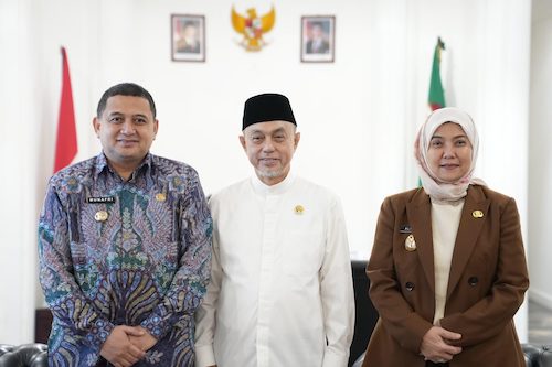 Wali Kota Makassar, Munafri Arifuddin dan Wakil Wali Kota Makassar, Aliyah Mustika Ilham saat menerima kunjungan Wakil Ketua DPD RI, Tamsil Linrung