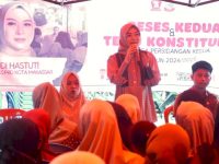 Anggota DPRD Kota Makassar, Budi Hastuti menggelar reses perdananya di Jalan Mannuruki 2, Kelurahan Mangasa, Kecamatan Tamalate, Senin (10/3/2025).