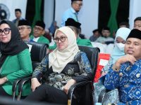 Bupati Gowa, Sitti Husniah Talenrang saat menghadiri STQH XXIII Tingkat Provinsi Sulawesi Selatan di Luwu Utara. (Foto: Dok Humas Gowa)