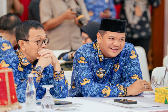 Bupati Kabupaten Bantaeng, Uji Nurdin saat mengikuti rakor ketahanan pangan, di Rujab Gubernur Sulsel.