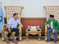 Bupati Kabupaten Bantaeng, Uji Nurdin saat menerima Rektor UMI, Prof. Hambali Thalib, di Rujab Bupati Bantaeng.