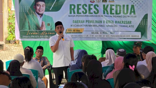 Anggota DPRD Makassar, H Irwan Hasan menggelar reses kedua masa sidang kedua tahun sidang 2024/2025.