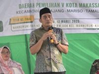 Anggota DPRD Makassar, Irwan Hasan menemui konstituennya di Jalan Andi Tonro 2, Kelurahan Pa’baeng-baeng, Kecamatan Tamalate, Jumat (14/3/2025).