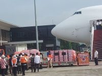 Bantuan tahap ketiga itu dilepas oleh Menteri Luar Negeri (Menlu) Sugiono yang mewakili Presiden Prabowo Subianto di Lanud Halim Perdanakusuma Jakarta Timur, Kamis (3/4/2025).