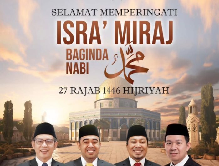 Dewan Perwakilan Rakyat Daerah (DPRD) Kota Makassar menyampaikan selamat memperingati Isra Miraj Nabi Muhammad SAW 27 Rajab 1446 Hijriah, yang jatuh pada Senin, 27 Januari 2025.
