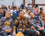 Bupati Bantaeng Uji Nurdin saat bersama Bupati Jeneponto Paris di Musrembang RPJMD Pemprov Sulsel 2025-2029.
