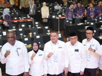 Wali Kota Surabaya, Eri Cahyadi terpilih sebagai Ketua APEKSI pada Musyawarah Nasional (Munas) VII Asosiasi Pemerintah Kota Seluruh Indonesia di Surabaya, Jumat (9/5/2025) sore.