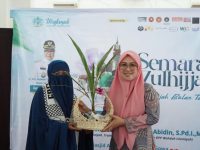 Bupati Gowa, Sitti Husniah Talenrang saat menghadiri Peringatan Semarak Dzulhijjah 1446 Hijriah yang digelar oleh Muslimah DPD Wahdah Islamiyah Kabupaten Gowa