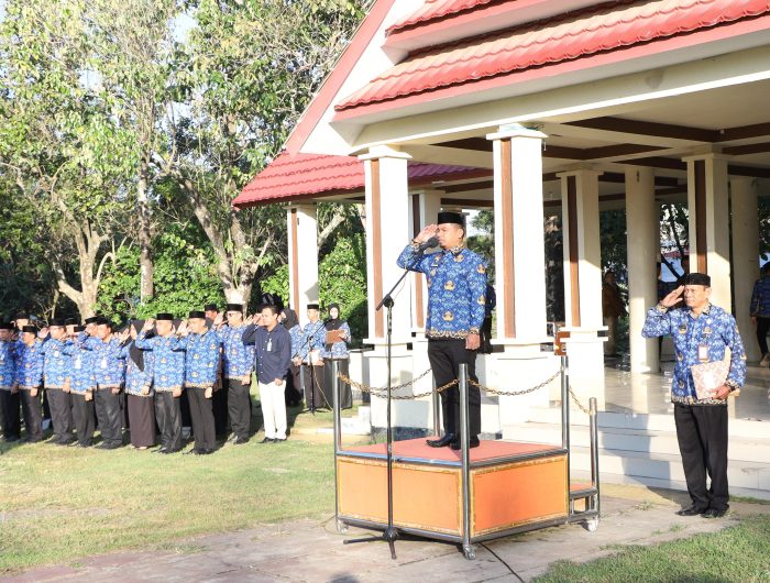 Wali Kota Parepare, Tasming Hamid, bertindak sebagai pembina upacara dalam peringatan Hari Kesadaran Nasional (HKN) yang digelar di Lapangan Bina Lipu, Selasa, 17 Juni 2025.