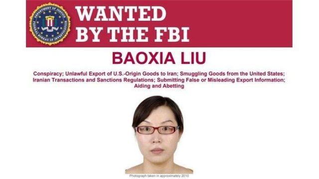 Pemerintah Amerika Serikat tengah memburu seorang warga negara China, Baoxia Liu alias Emily Liu, yang dituduh terlibat dalam penyelundupan teknologi militer asal AS ke Iran. Teknologi tersebut diduga digunakan untuk memperkuat persenjataan dalam konflik Iran-Israel.