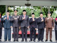 Bupati Kabupaten Bantaeng, Uji Nurdin saat bersama Forkopimda Bantaeng.