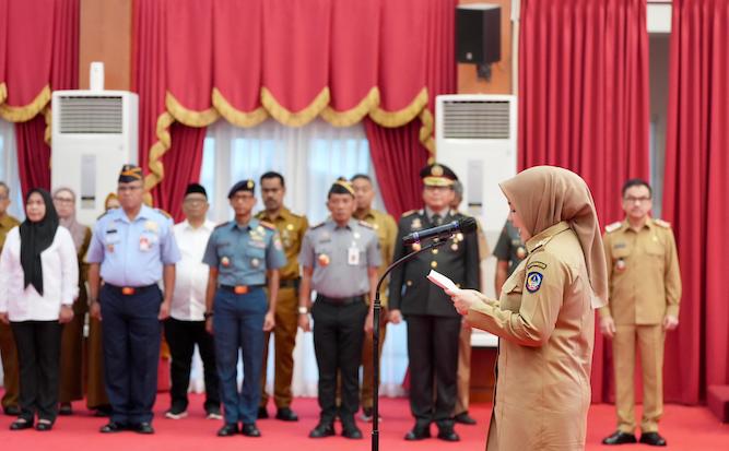 Wakil Gubernur Sulawesi Selatan, Fatmawati Rusdi, memimpin upacara peringatan Hari Lahir Pancasila Tahun 2025.