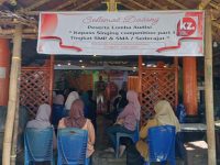 Puluhan peserta dari berbagai sekolah yang antusias menunjukkan bakat menyanyi mereka, di Gazebo Kabupaten Pangkep, Senin 7 Juni 2025.