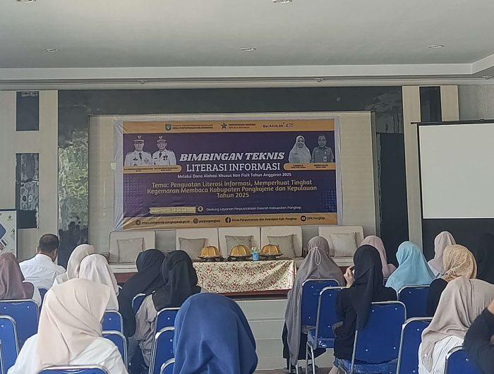 Dinas Perpustakaan dan Kearsipan Kabupaten Pangkajene dan Kepulauan menggelar Bimbingan Teknis Literasi Informasi selama dua hari, 23–24 Juli 2025