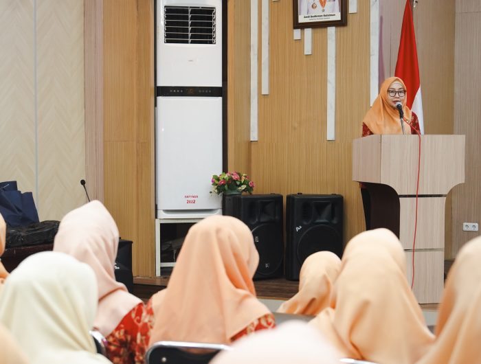 Dharma Wanita Persatuan (DWP) Provinsi Sulawesi Selatan menggelar kegiatan sosialisasi bertema pencegahan kekerasan dalam rumah tangga (KDRT) dan kekerasan seksual terhadap perempuan dan anak di Aula Bapenda Sulsel, Jalan A.P. Pettarani, Makassar, Jumat, 4 Juli 2025.