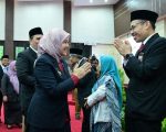 Wakil Wali Kota Makassar, Aliyah Mustika Ilham saat hadiri acara Pengukuhan Kepala Perwakilan BPKP Provinsi Sulawesi Selatan.