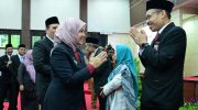 Wakil Wali Kota Makassar, Aliyah Mustika Ilham saat hadiri acara Pengukuhan Kepala Perwakilan BPKP Provinsi Sulawesi Selatan.
