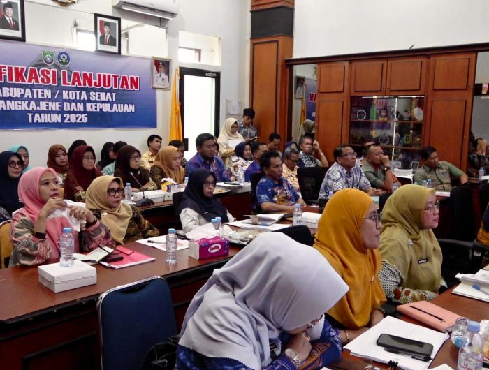 Verifikasi lanjutan program Kabupaten/Kota Sehat (KKS) secara daring melalui Zoom Meeting, Kamis 7 Agustus 2025. (Dok.Humas)