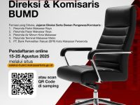Pemerintah Kota Makassar resmi membuka pendaftaran seleksi Direksi dan Dewan Pengawas (Dewas) pada sejumlah Badan Usaha Milik Daerah (BUMD) lingkup Pemkot Makassar.