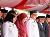 Wali Kota Makassar, Munafri Arifuddin bersama Wakil Wali Kota Makassar Aliyah Mustika Ilham menghadiri upacara peringatan Hari Ulang Tahun (HUT) ke-80 Kemerdekaan Republik Indonesia.