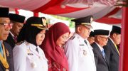 Wali Kota Makassar, Munafri Arifuddin bersama Wakil Wali Kota Makassar Aliyah Mustika Ilham menghadiri upacara peringatan Hari Ulang Tahun (HUT) ke-80 Kemerdekaan Republik Indonesia.