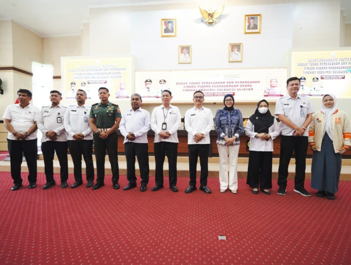Pemerintah Provinsi Sulawesi Selatan mendorong pelibatan aktif lintas sektor dalam upaya pencegahan dan penanganan Tindak Pidana Perdagangan Orang (TPPO) serta kekerasan terhadap perempuan dan anak.